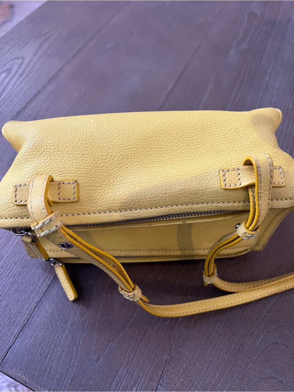 Givenchy Pandora Small Yellow Pebbled Leather Crossbody - Picture 7 of 14